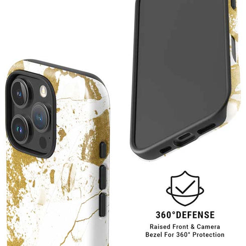 White Scattered Marble iPhone 16 Pro Magsafe Impact Case